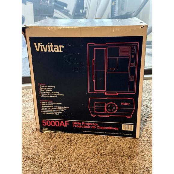VIVITAR 5000AF Auto Focus 35mm Slide Projector w/Remote Slide Wheel & Manual - Picture 1 of 7